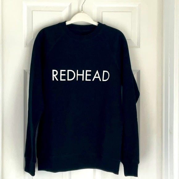 Brunette the label NWT ‘Redhead’ black sweatshirt Sz XS oversized - Picture 2 of 9